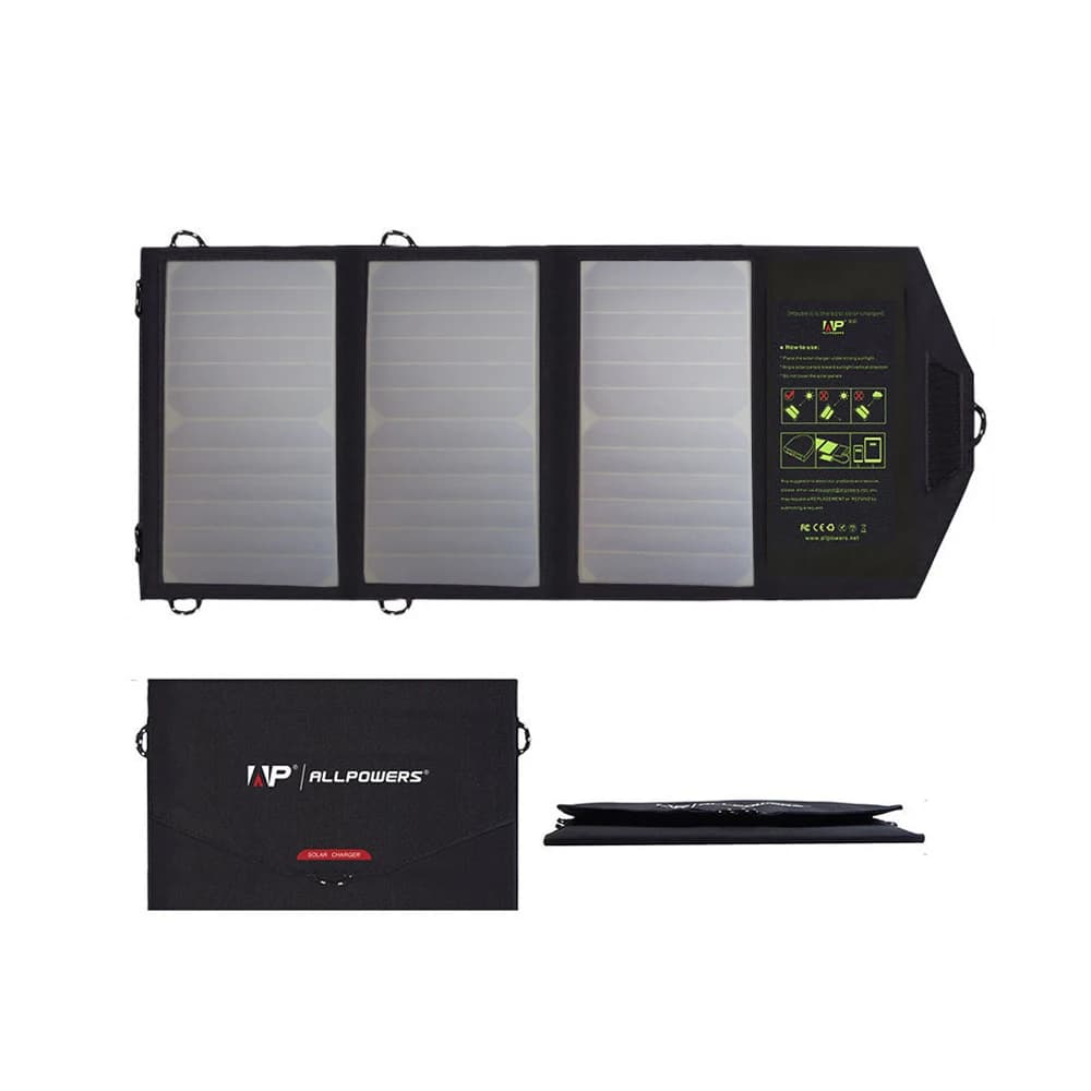 ALLPOWERS Portable extérieur panneau solaire 5V 21W pliable étanche USB cellules solaires Smartphone