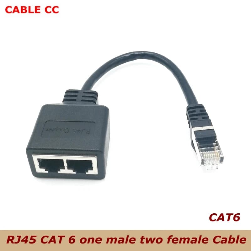 Distributeur de câbles réseau à huit cœurs, un point, deux adaptateurs, extension réseau CAT6/CAT5 R