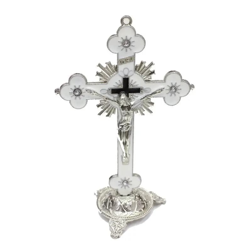 Reliques d'église de jésus sur support, Crucifix, décor de chapelle Antique, pour la maison