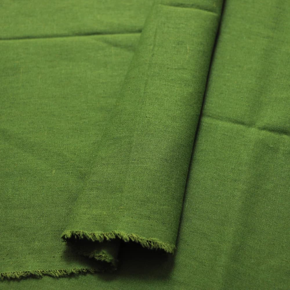 Tissu en coton et lin vert armée naturel, 50cm X 140cm, poids lourd pour jouets et décoration en pel