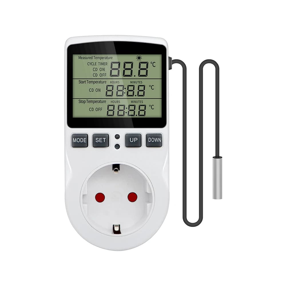 Thermostat numérique 220v, sortie avec minuterie, capteur de température de refroidissement et de ch