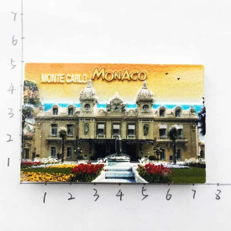Aimants de réfrigérateur de tourisme Monaco, Europe, articles de décoration, cadeaux d'artisanat mag