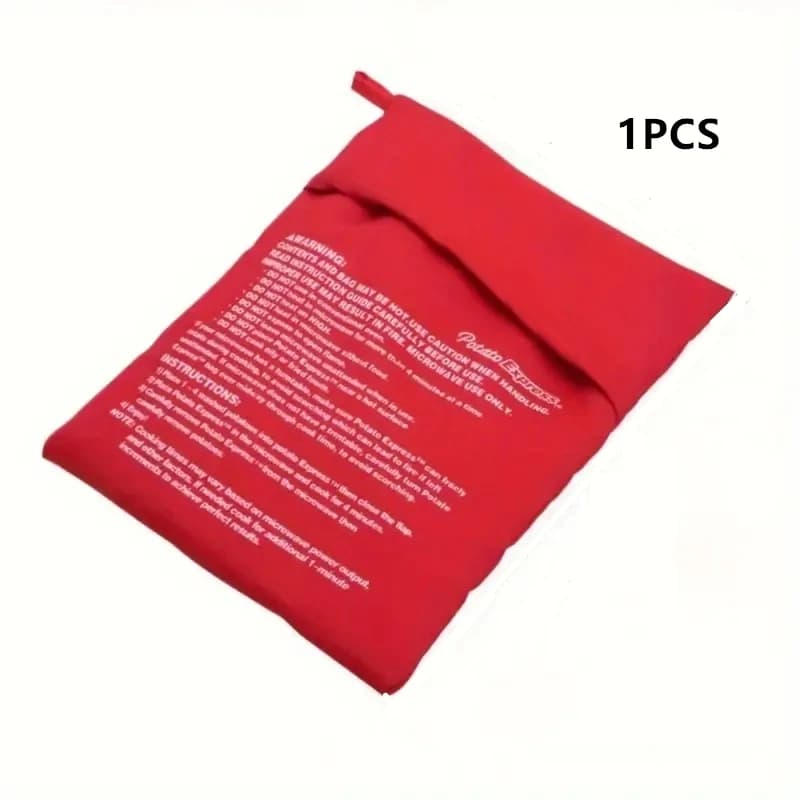 Four à micro-ondes rouge sacs cuits pommes de terre maïs patate douce outils de chauffage four à mic