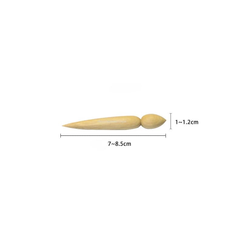 Outils de Poterie Faite Maison en Argile Violette, Bec Arrondi en Bois Massif, Accessoires de Bricol