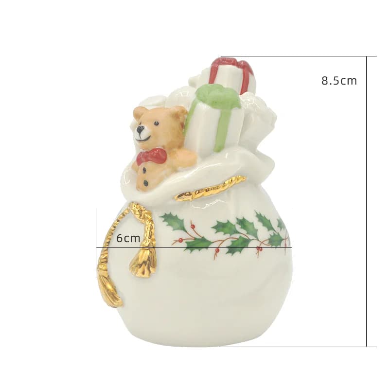 Joyeux Noël Figurines en céramique du Père Noël Cadeaux de Noël Ornements décoratifs pour fêtes Cade