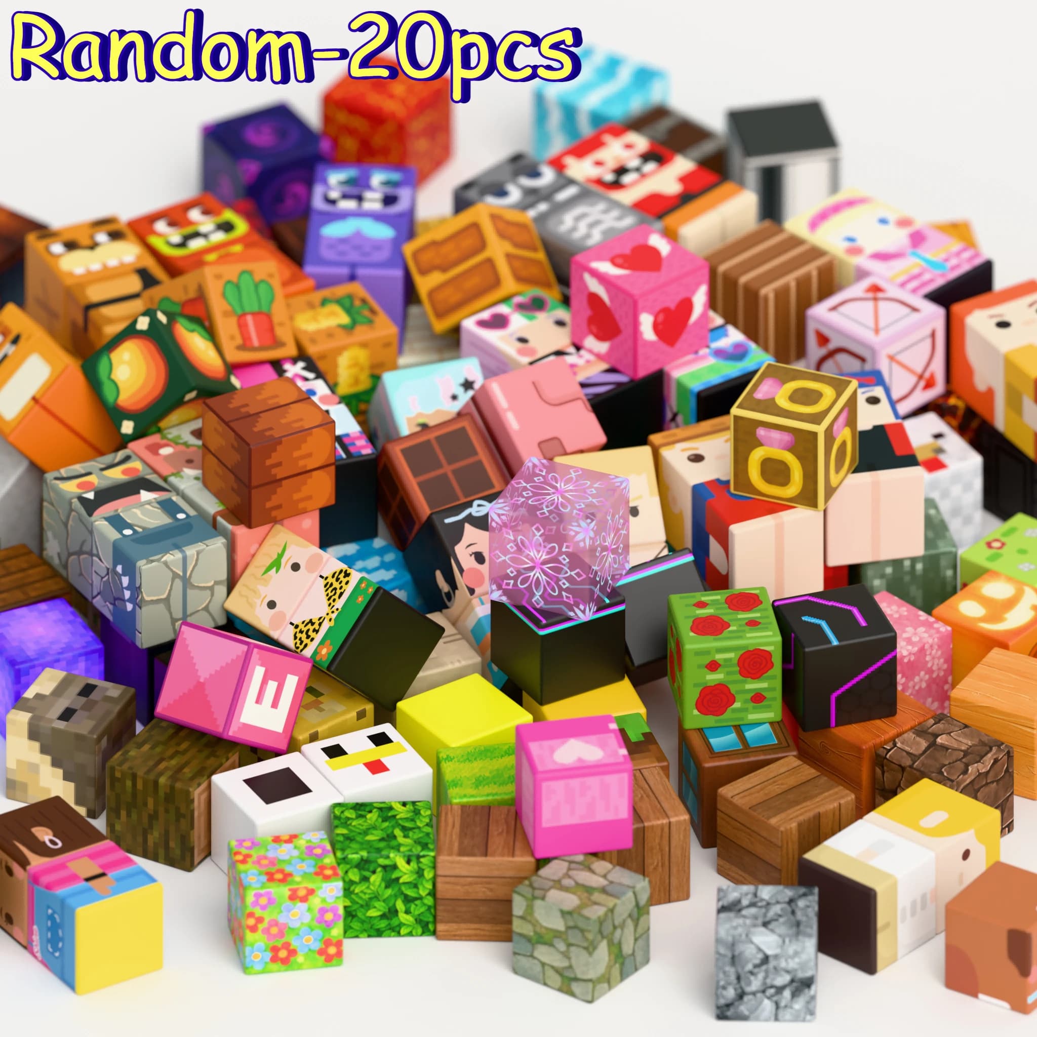 Blocs de construction magnétiques Mine World Magnet The End Ender Head Forest Cabin Cubes Set STEM S