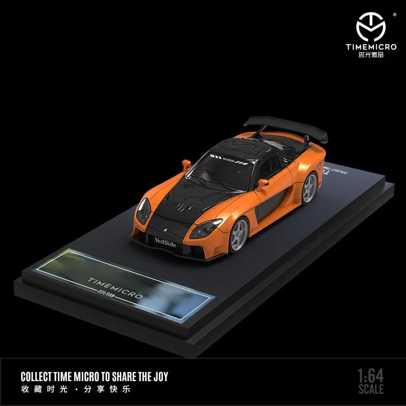 En stock - TimeMicro 1:64 RX-7 Fast and Furious - Modèle de voiture en alliage avec peinture simulée