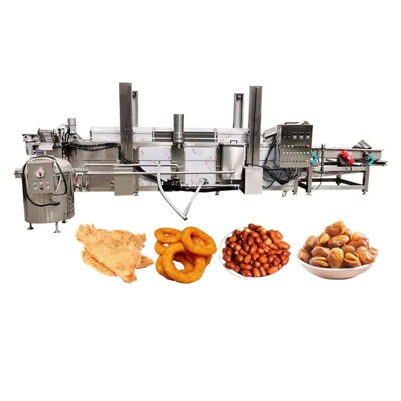 Machine automatique de friture de falafels avec système de convoyeur continu mini de 2,5 m, producti