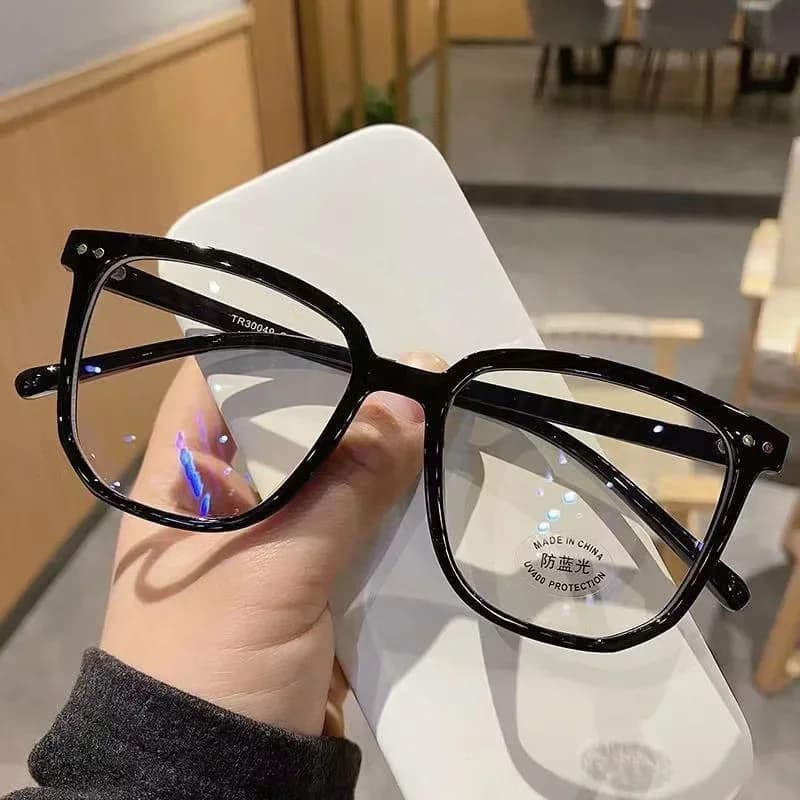 Monture lumineuse Anti bleu lunettes transparentes noir lunettes optiques femmes hommes lunettes car