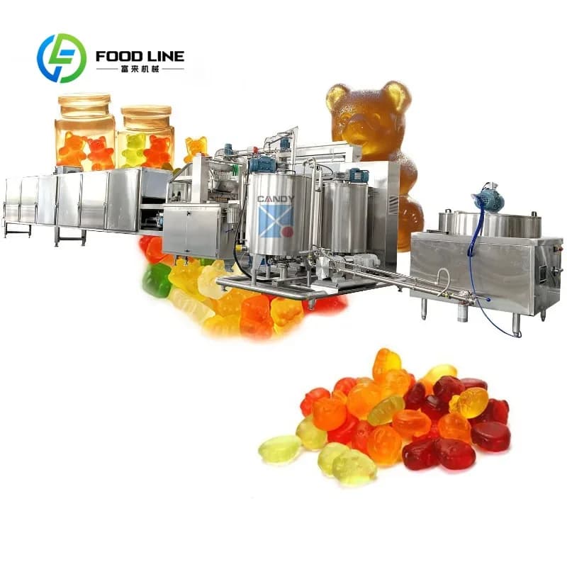 Machine de fabrication de bonbons personnalisés de haute qualité (bonbons durs, toffee, gelée, gélat