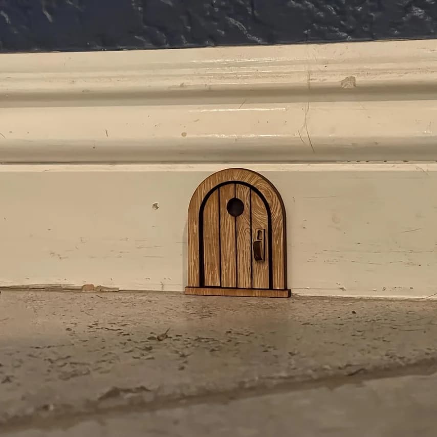 Décoration de porte en forme de souris – Panneau de plaque de protection fantaisie imprimé en 2D en