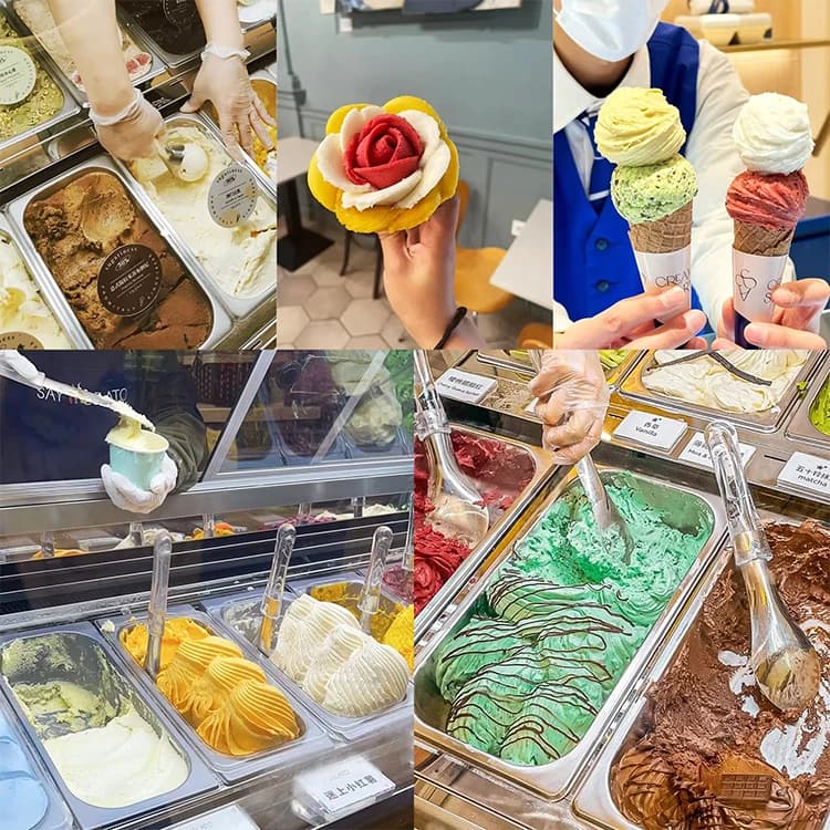 Machine professionnelle de fabrication de glaces dures, congélateur à glaces italiennes pour la prod
