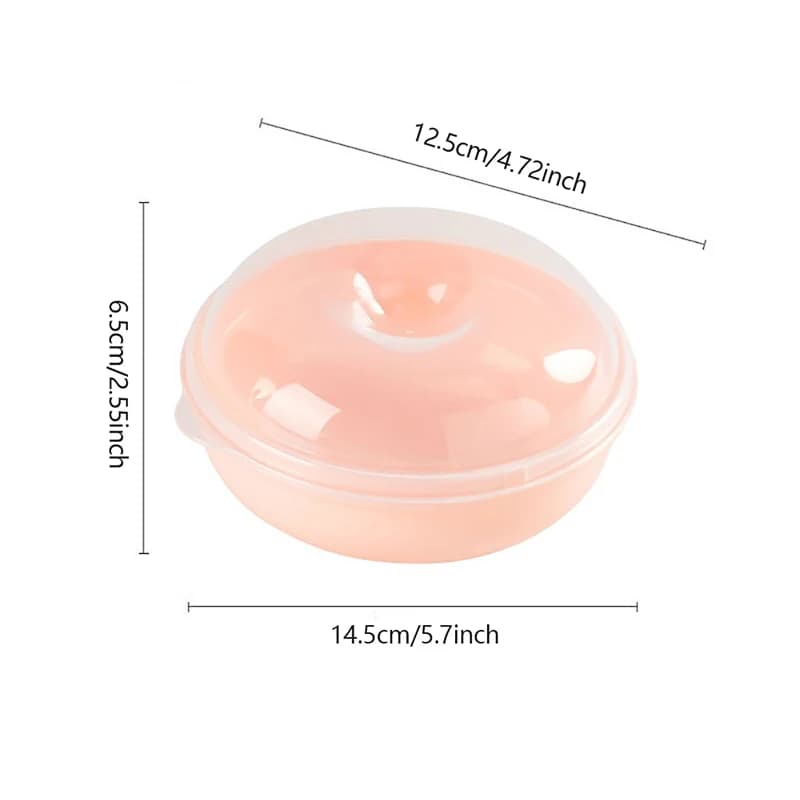 JXBOX-Récipient alimentaire rond transparent micro-ondable, boîte à sandwich, boîte à toast pour enf