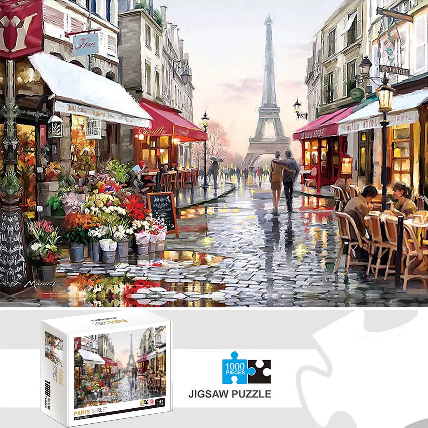 1000 pièces Paris rue Puzzle décor à la maison adultes jeux de Puzzle famille amusant sol Puzzles jo