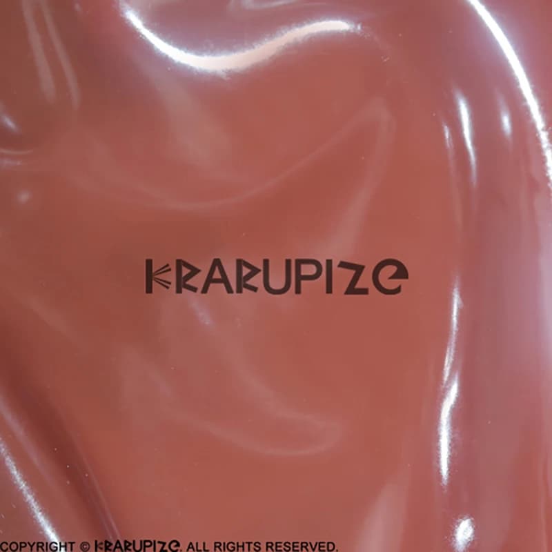 Pyjama Sexy Latex Rouge Et Noir Avec Manches sulfCol Haut Lâchement En Caoutchouc Haut PVD Chemise D
