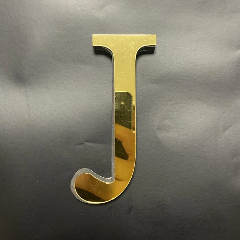 Autocollant Mural 3D miroir doré en acrylique avec lettres anglaises, décoration de célébration de v