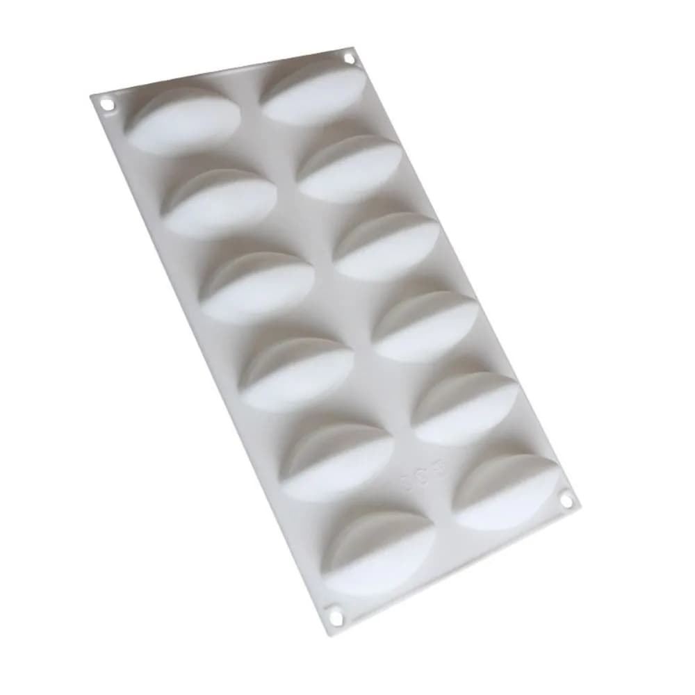 Nouveau 12 moule à Fondant cavité Silicone forme de gâteau Quenelle en forme de moule Mousse gâteau