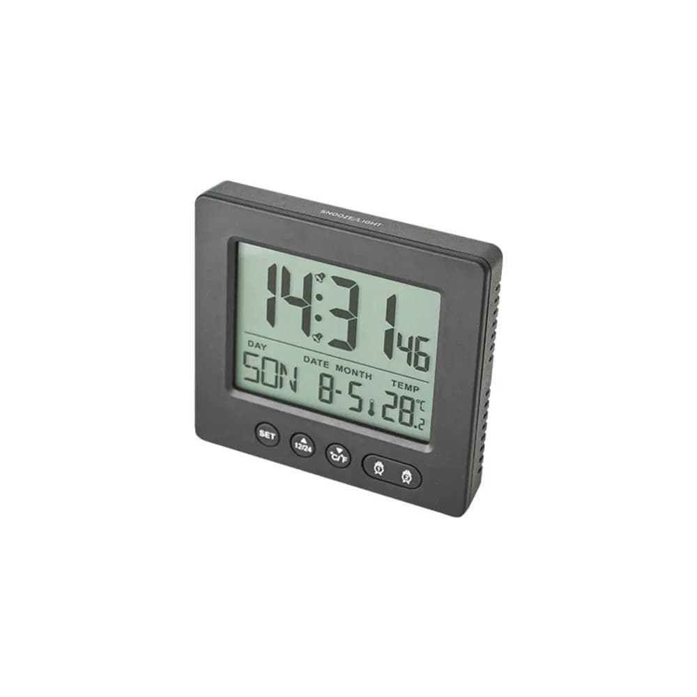 Réveil radio numérique avec thermomètre, fonction 5 minutes, 2 réglages d'alarme, horloge simple pou