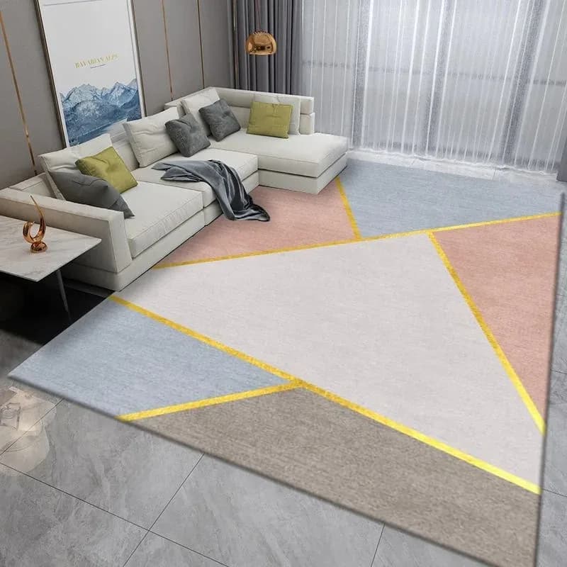Tapis de Sol Géométrique Simple à Motif Abstrait, Décoration de la Porte Avant de la Maison, Salon