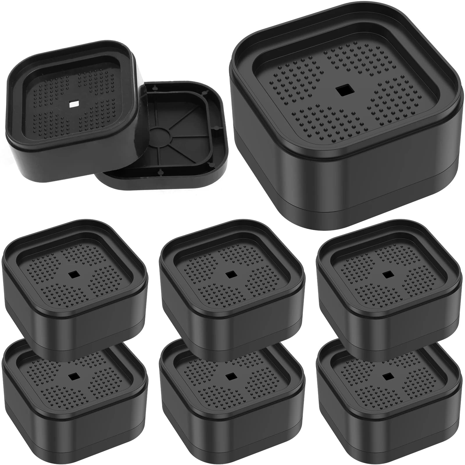 Rehausseurs de meubles réglables 32/8 pièces, blocs de rehaussement carrés empilables pour lit, haut