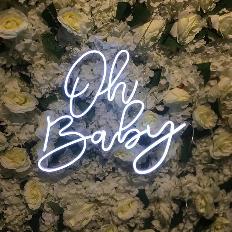 Oh bébé enseigne au néon personnalisé néon Led lumières bébé douche mariage enterrement de vie de ga
