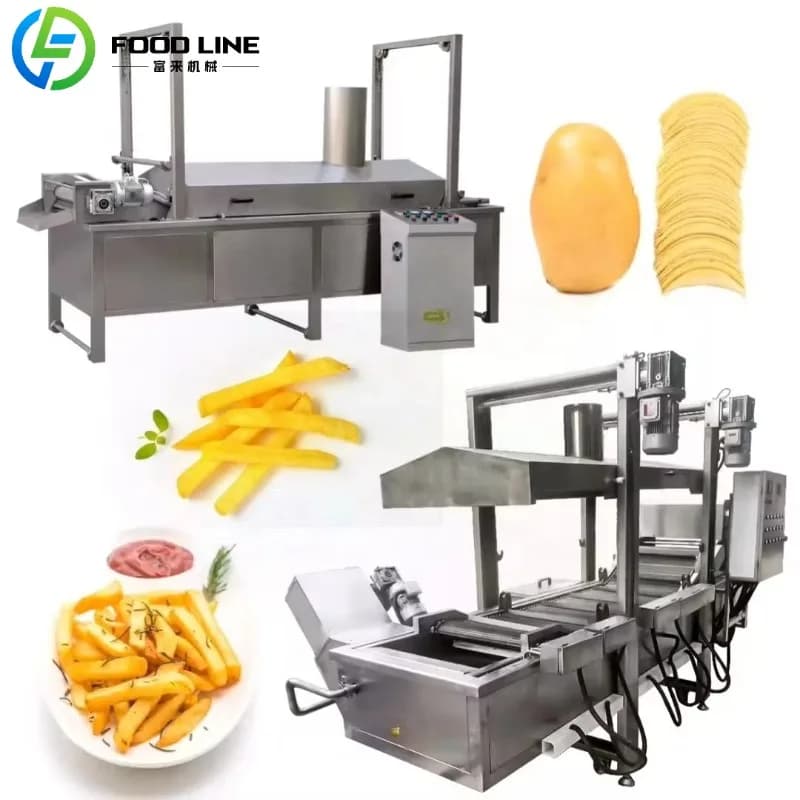 Machines à frites surgelées 100kgh Ligne de production semi-automatique pour frites Ligne de product