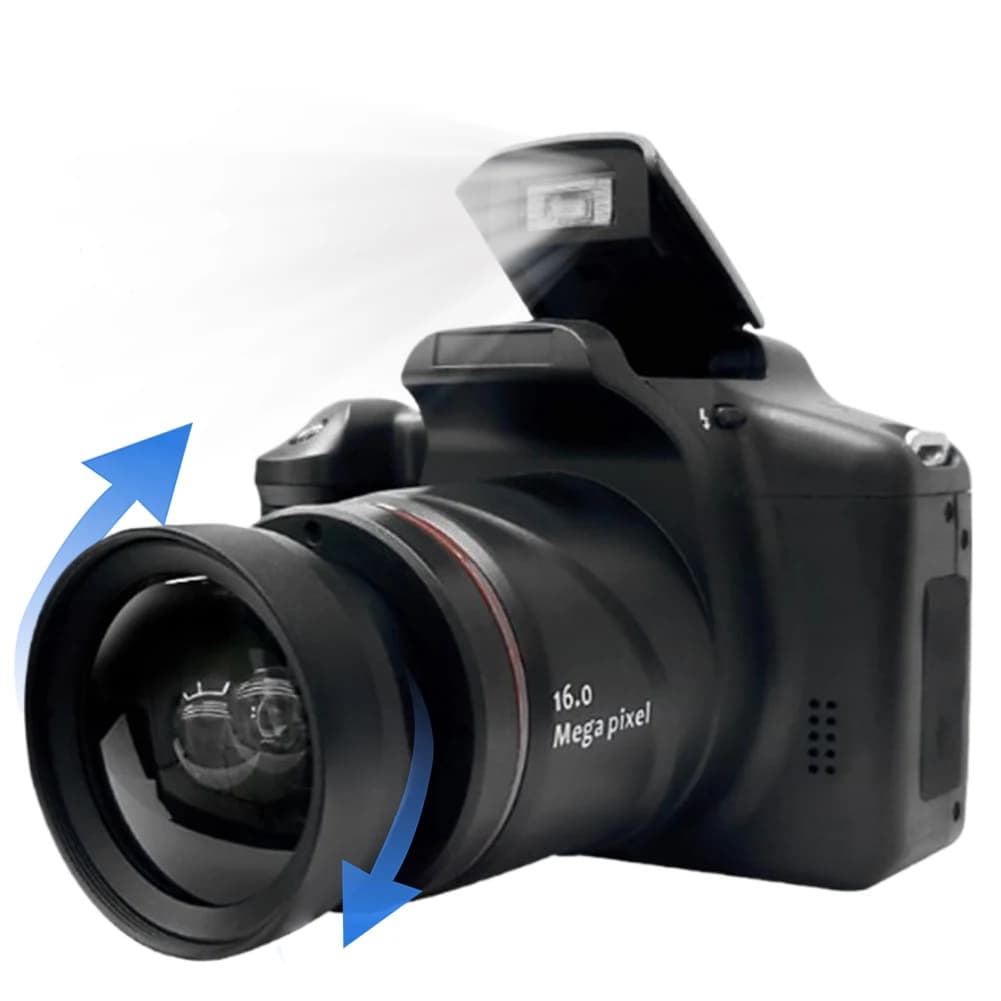 Caméra de vlogging 16MP avec écran LCD de 2,4 pouces, caméscope, zoom numérique 16X, enregistreur vi