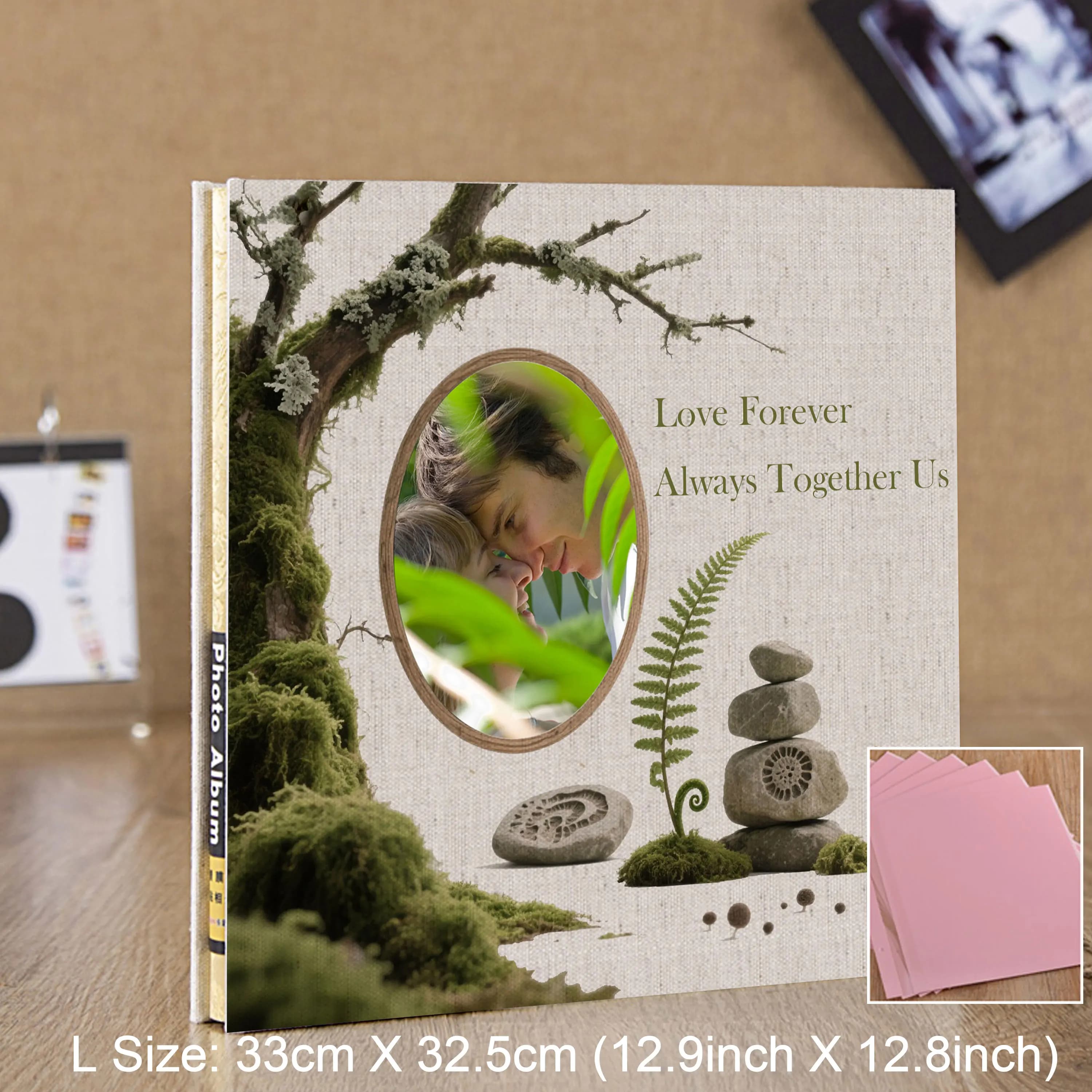Album romantique Paris 18" 20P - Cadeau d'anniversaire pour elle/lui, couverture personnalisée (cart
