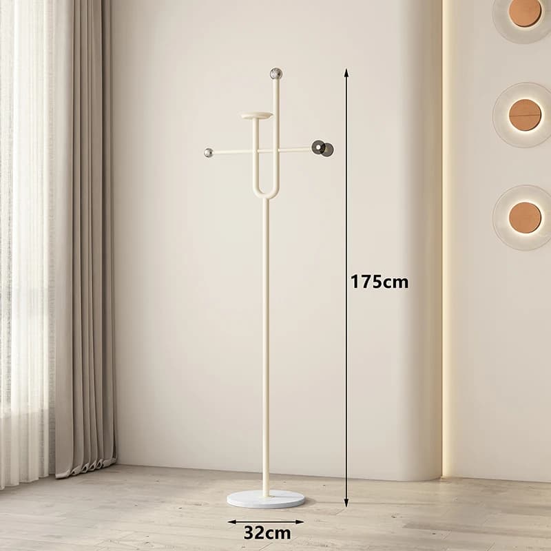 Porte-vêtements sur pied pour hôtel, design esthétique blanc pour filles, organisateur de vêtements