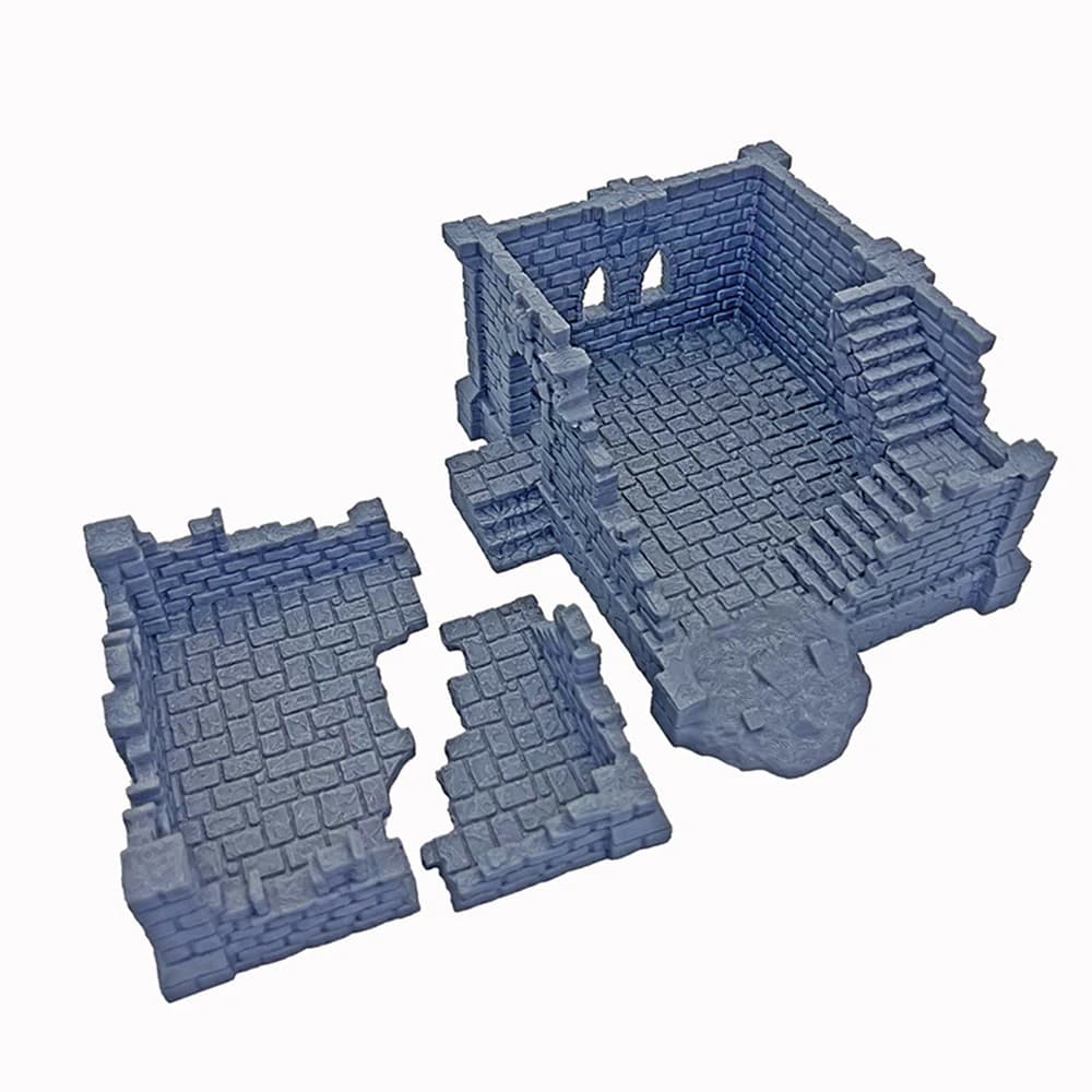 1 ensemble énorme bâtiment de ruines jouable fantaisie Wargaming/RPG/DND Terrain historique château