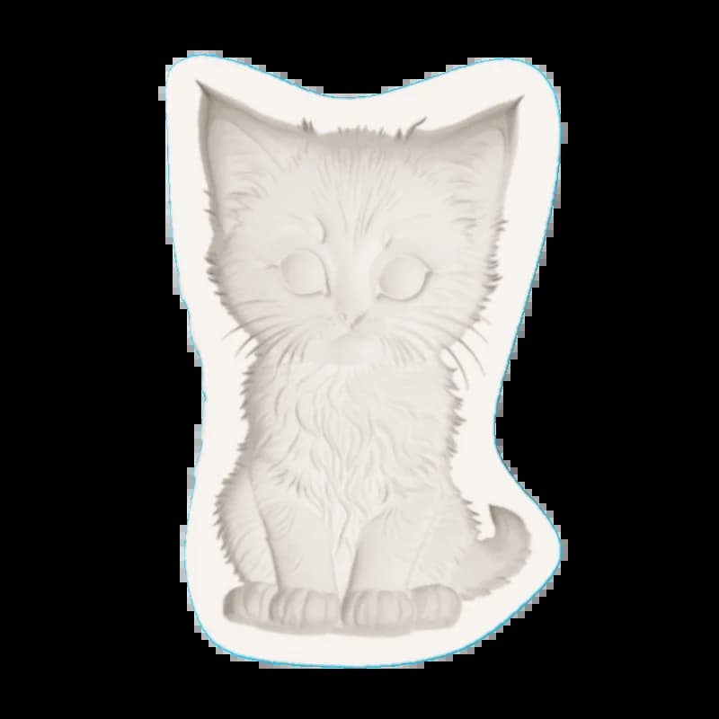 Moule en silicone chaton mignon, moule en silicone fait maison pour chocolat, fondant et desserts