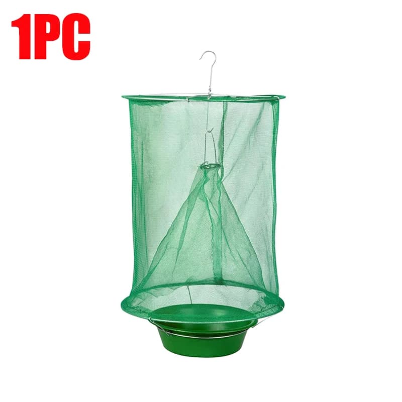 Pièges à mouches d'extérieur réutilisables, attrape-insectes suspendus en cage à mailles, piège vola