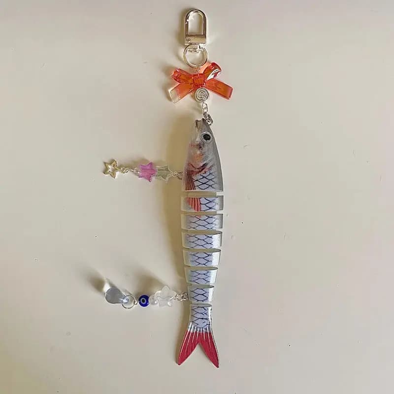 Porte-clés poisson fait main, cadeau pour les amateurs de pêche