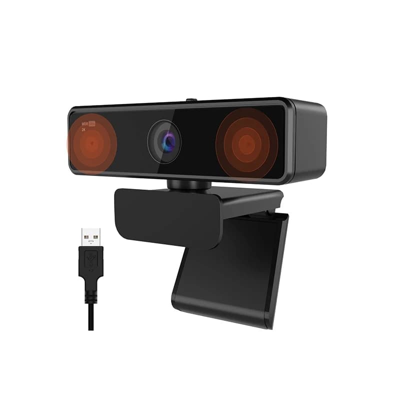 NUROUM V11 2K Webcam avec double Microphone 1080P 60fps 1440P 30fps FHD ordinateur Mini caméra Web U