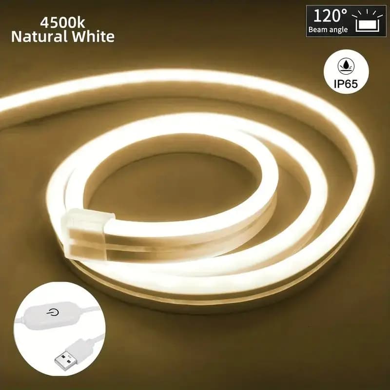 Bande lumineuse LED avec capteur tactile, 5V, USB, variable, étanche, bande Flexible, rétro-éclairag