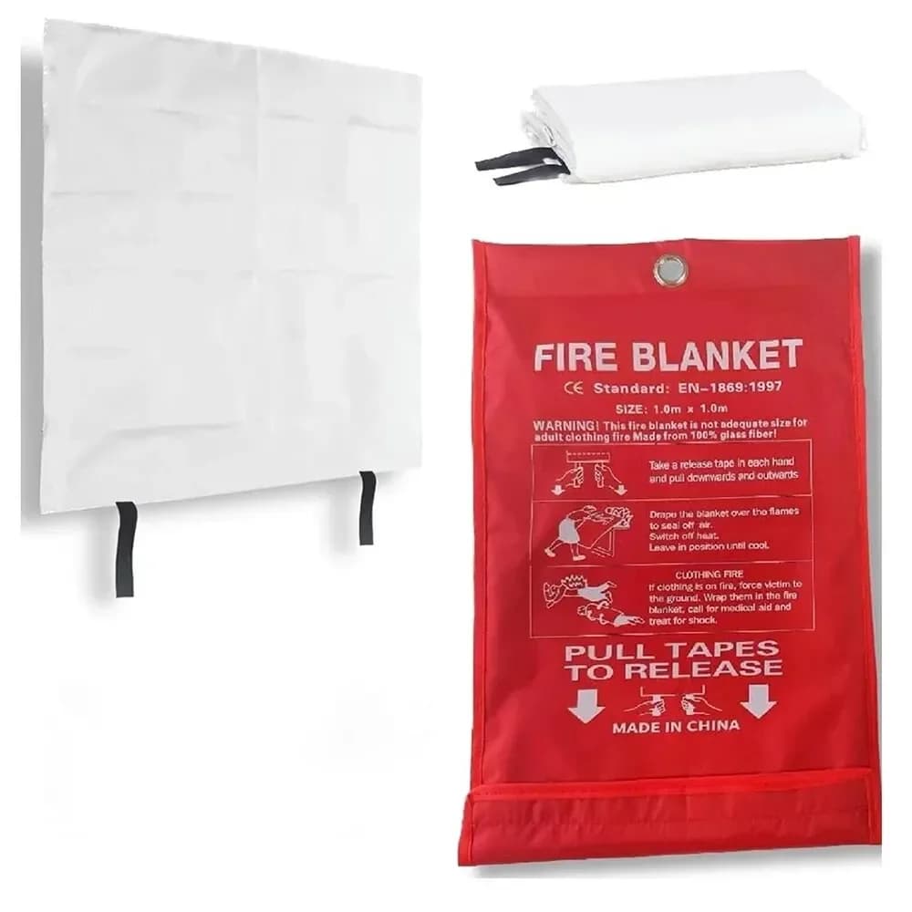 Couverture anti-feu en fibre de verre, couverture d'urgence, couverture de Suppression, ignifuge, co