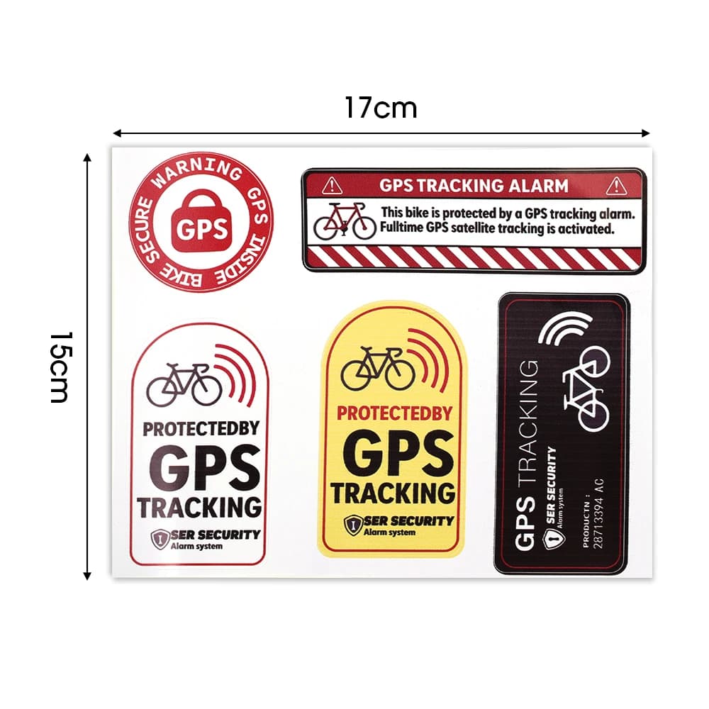 Autocollant d'alarme de suivi GPS, autocollant antivol pour vélo de route, Scooter, moto, pâte réflé