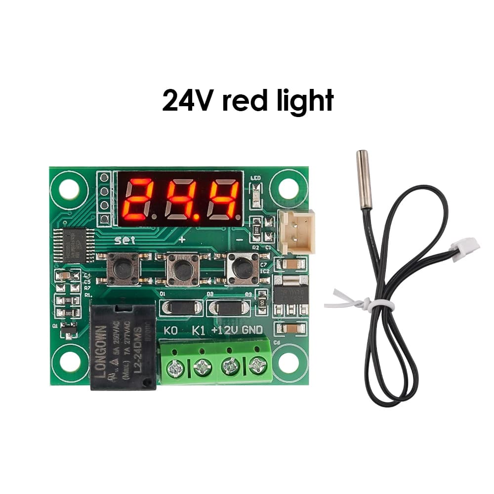 Thermostat numérique LED DC24V W1209 -50~110 ° Contrôleur de température haute précision avec sortie