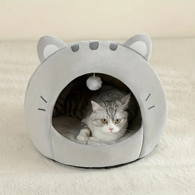 Lit pour chat de dessin animé, panier de couchage pour chien, tente, niche pour chiot, canapé, lit p