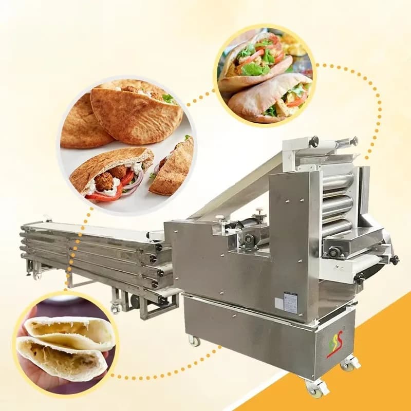 Machine à pain arabe libanais personnalisée pour la fabrication de pain pita et de crêpes libanaises