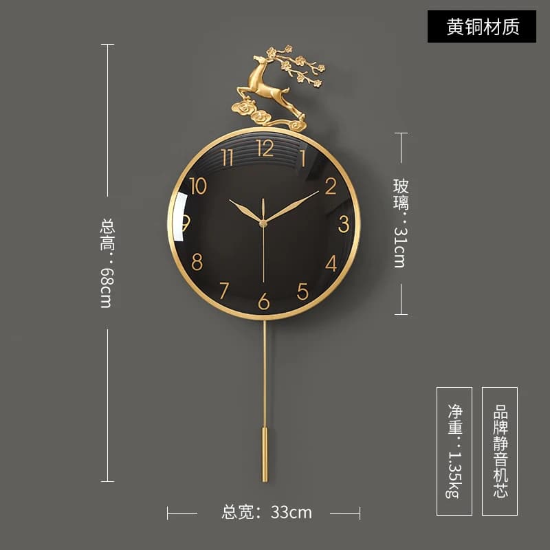 Horloge murale De salon industrielle ronde esthétique moderne minimaliste horloge murale intérieure