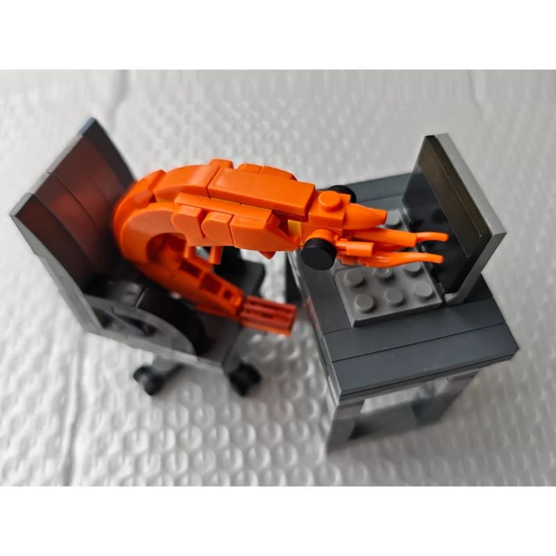 Figurines de modèle de crevettes en blocs de construction MOC, assemblage de puzzle, mélange aléatoi