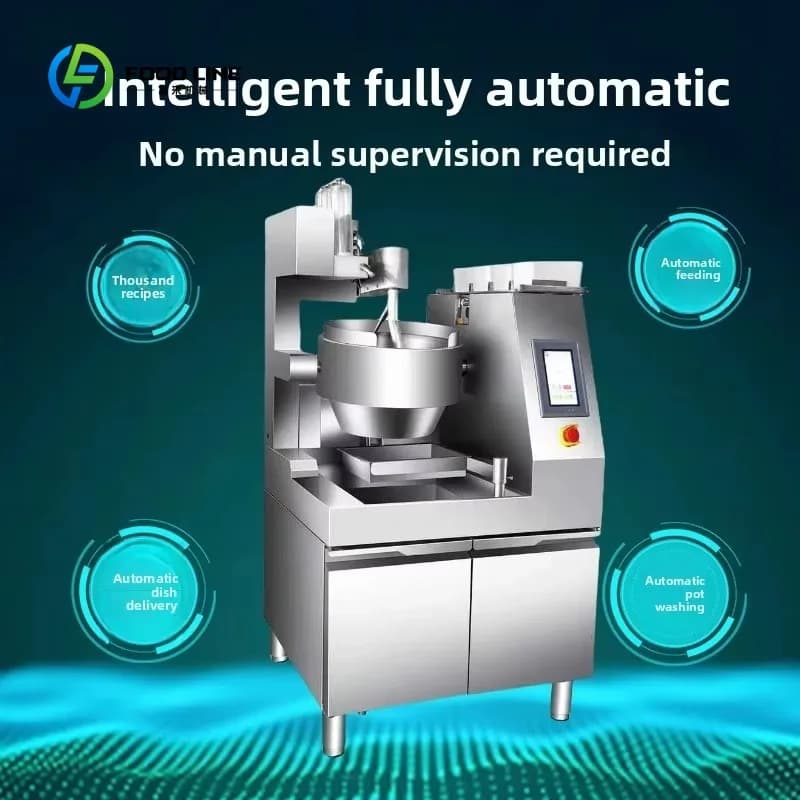 Robot de cuisine commercial entièrement automatique personnalisé avec IA, alimentation intelligente