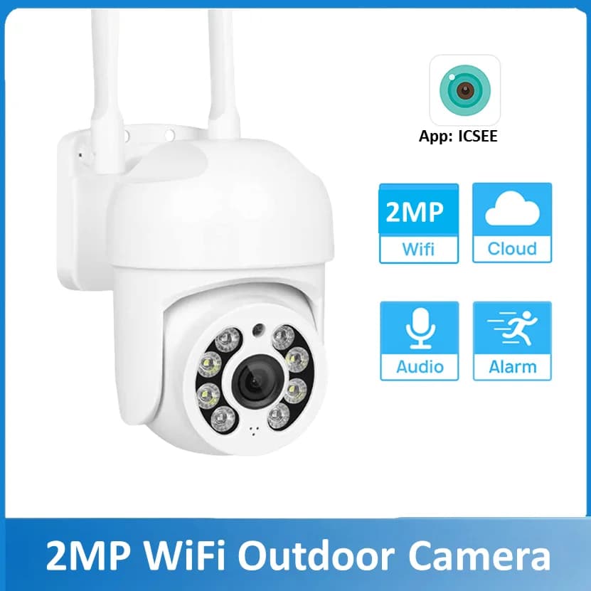 ICSEE App caméra PTZ sans fil HD 1080P couleur Vision nocturne Wifi caméra IP extérieure Ai suivi au