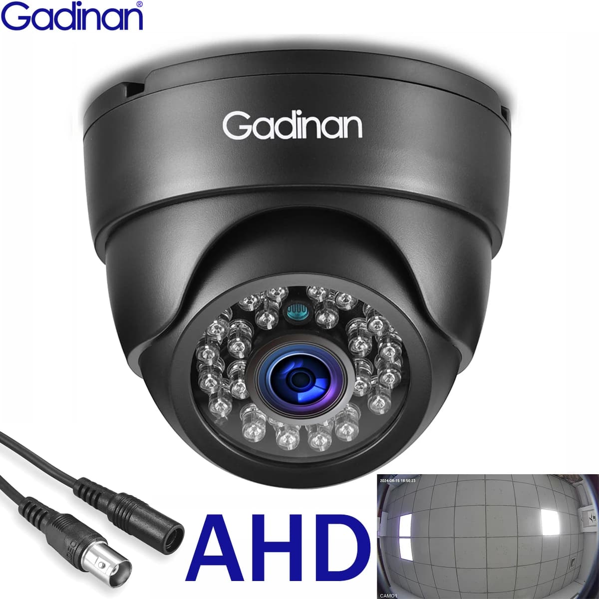 Gadinan-Mini caméra de surveillance intérieure CCTV, HD, 5MP, 2MP, 1MP, AHD, objectif fisheye 1.7mm,