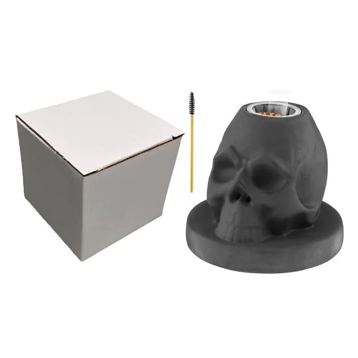 Kit de fumeur de whisky en céramique, infuseur de fumée en forme de crâne, Kit de fumeur de Cocktail