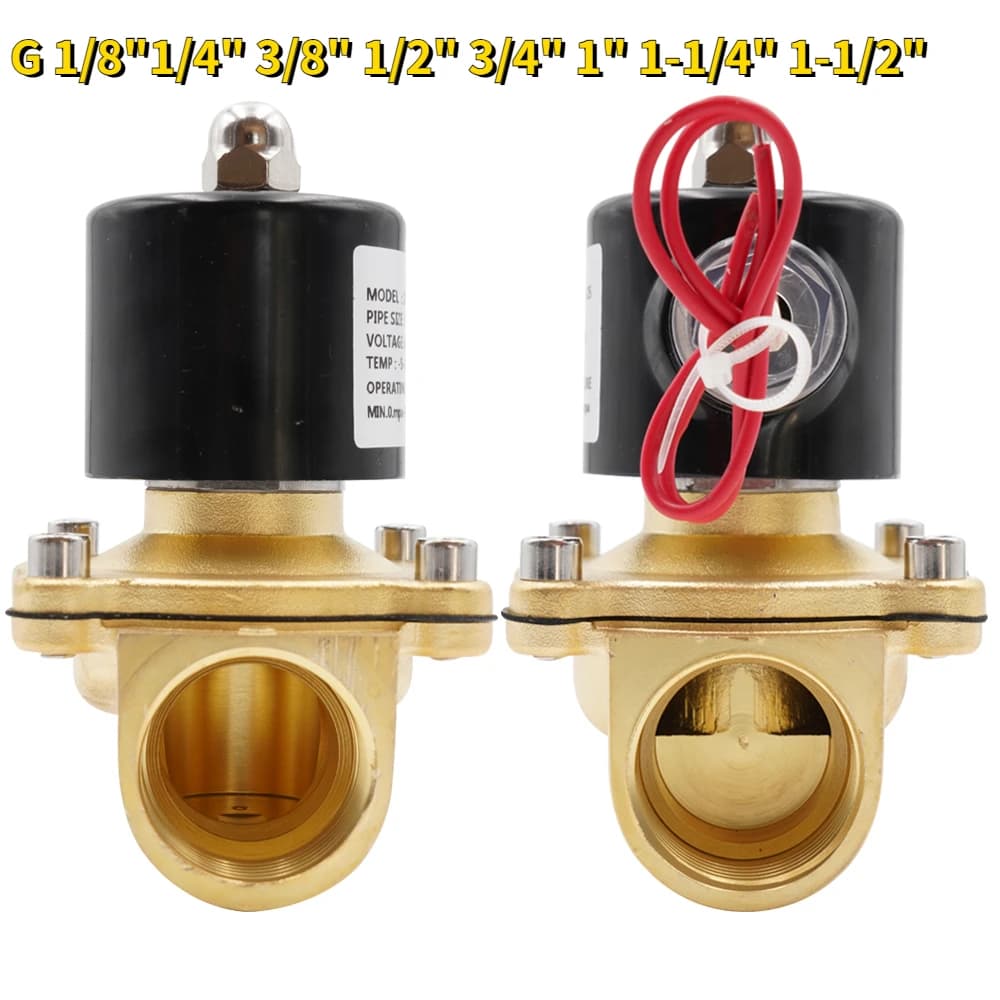 G 1/8 "1/4" 3/8 "1/2" 3/4 "1" 1-1/4 "1-1/2" 1-"Electrovanne, Pneumatique Normalement Fermé pour Eau