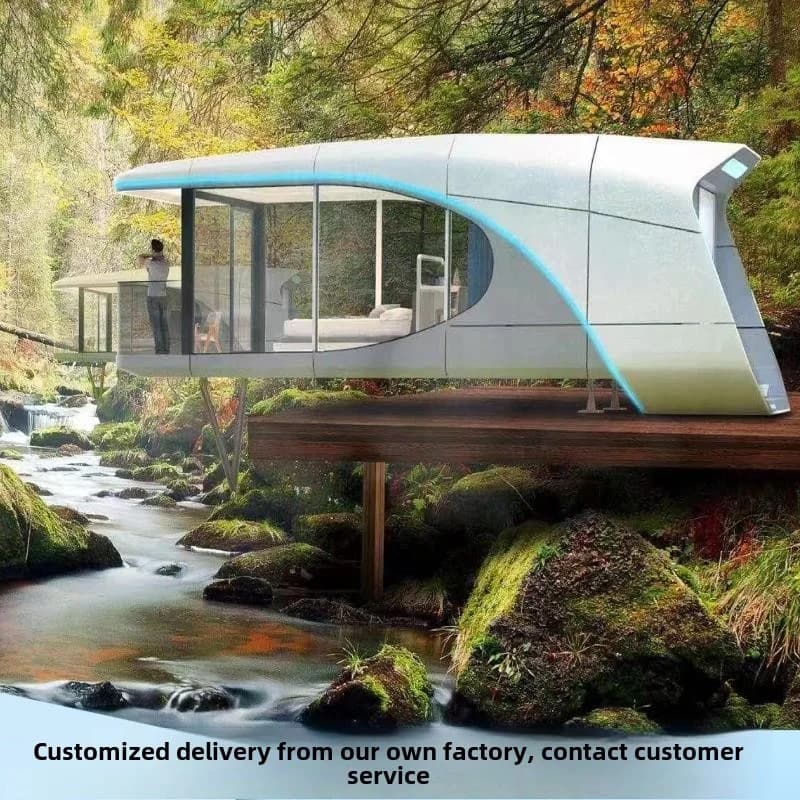 Conteneur Apple entrepôt bureau capsule spatiale maison Mobile chez l'habitant maison Mobile Micro m