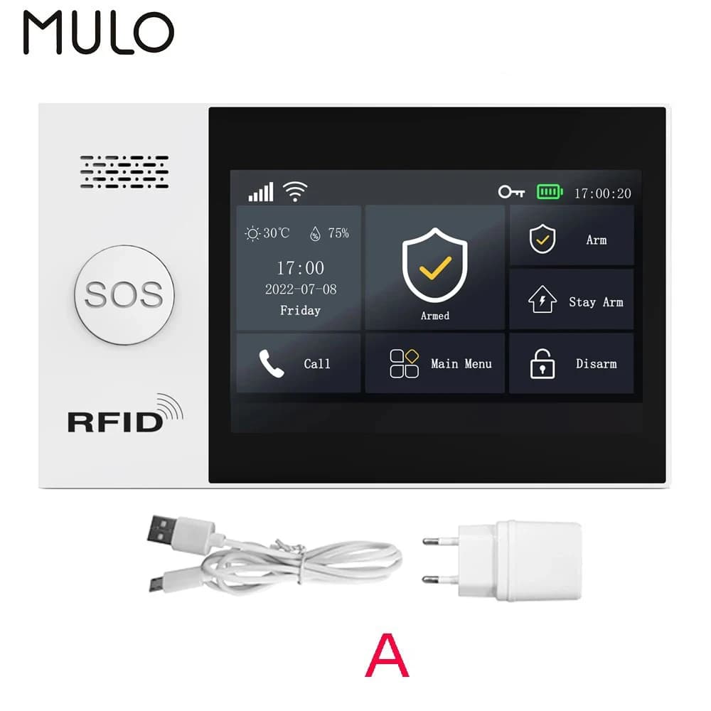 Système d'alarme de sécurité domestique intelligent PGST 4G GSM WIFI, fonctionne avec l'application