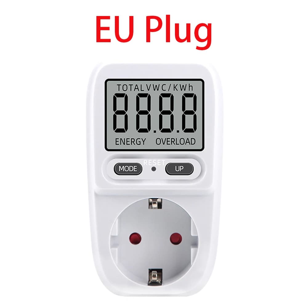 Compteur de puissance électrique, wattmètre LCD, prise de facturation, testeur électrique, prise de